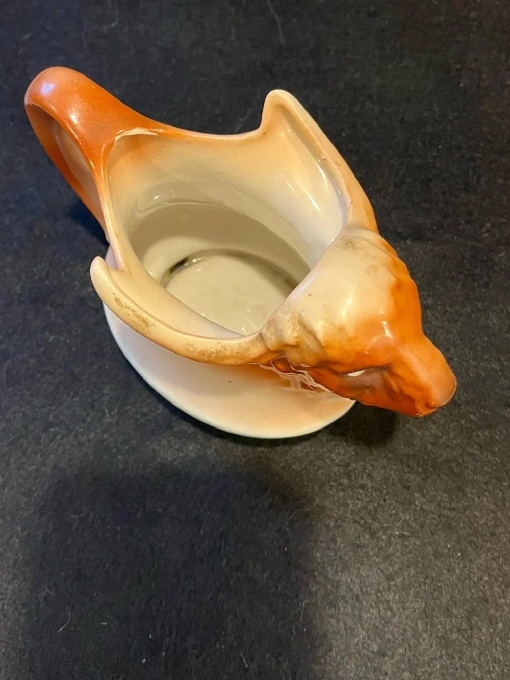 Vintage Royal Bruxonia Austria Water Buffalo Bison Head Creamer Pitcher